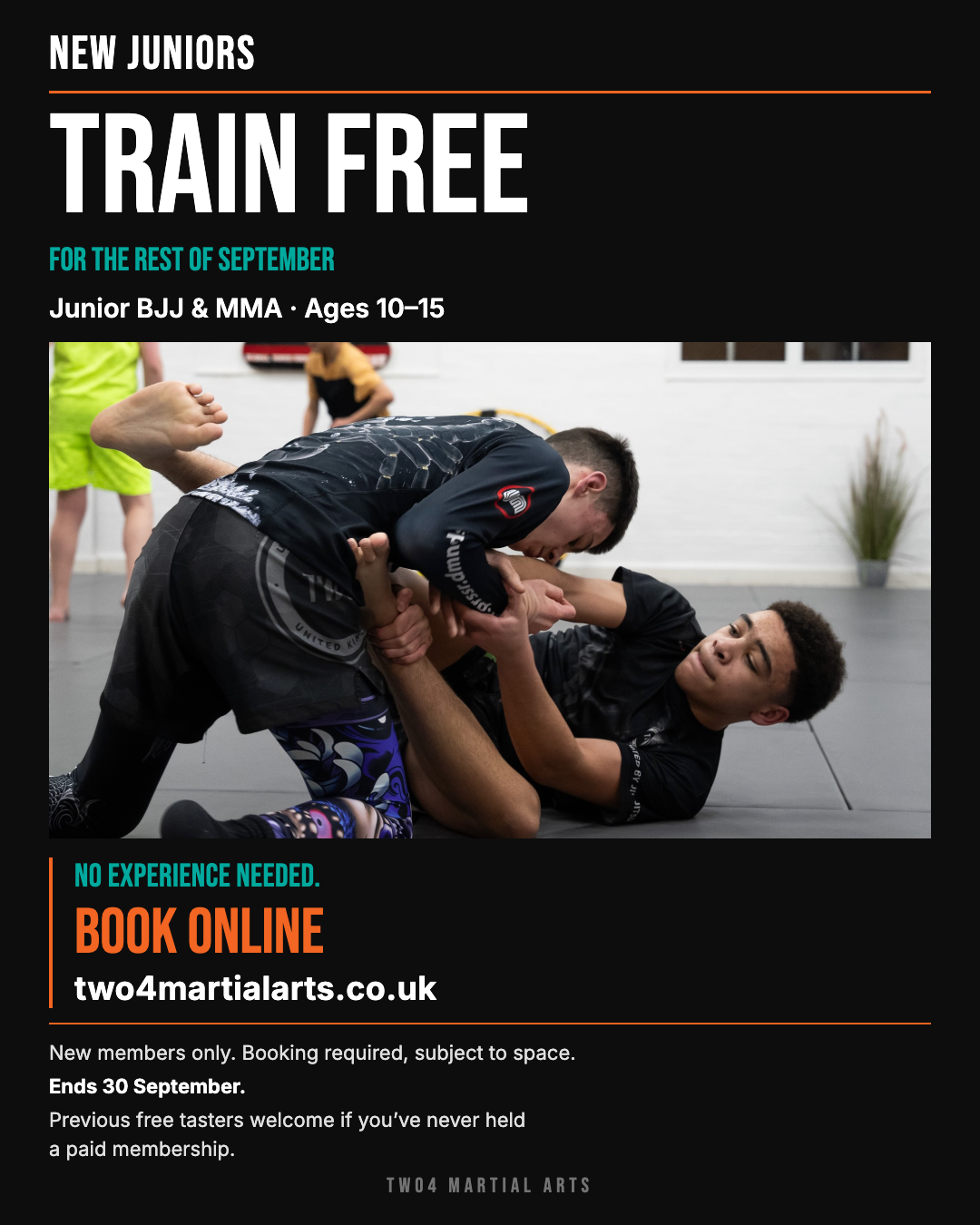 Two4 September juniors train-free announcement